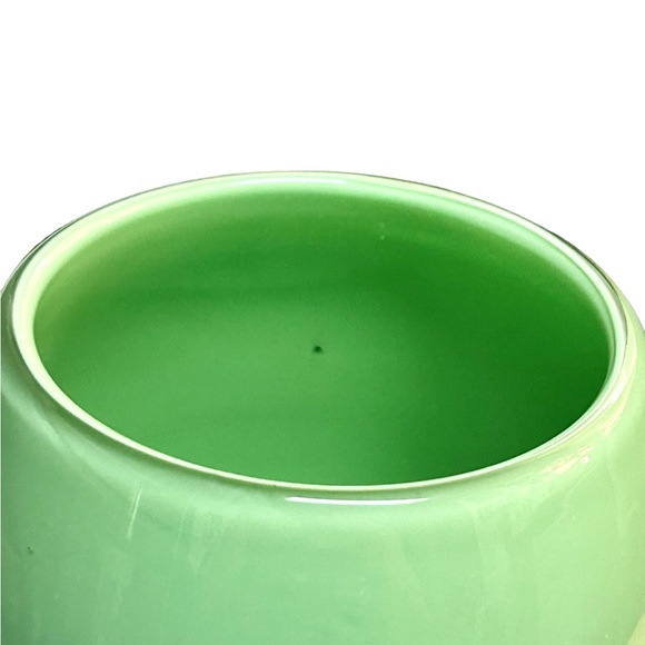 Green glassybaby votive candle holder. Pre trisk. Soft green - Picture 6 of 7